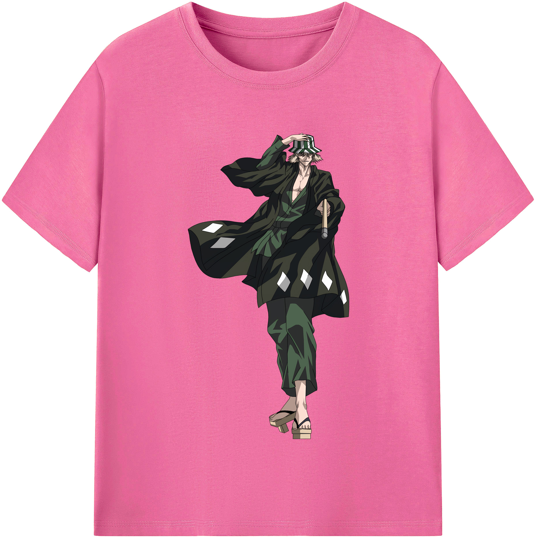 （画像用） "ブリーチ 浦原 喜助（うらはら きすけ） BLEACH Urahara Kisuke " レディースカジュアルプリントTシャツ（綿100％）